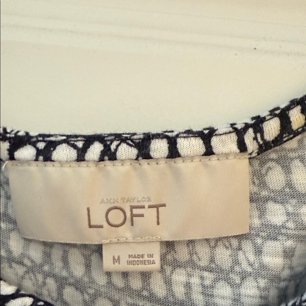 LOFT Black and White Dress